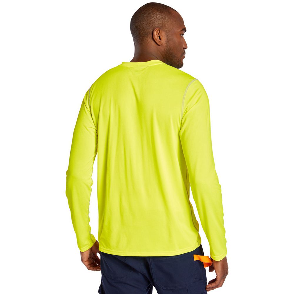 Camisetas Masculino - Timberland Pro® Wicking Good Sport Long Sleeve - CYEXI3629 - Verdes